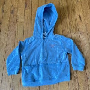 VTG Y2K SIMPLY BASIC BABY BLUE TRIBAL BUTTERFLY GRAPHIC ZIP UP HOODIE SIZE 2T
